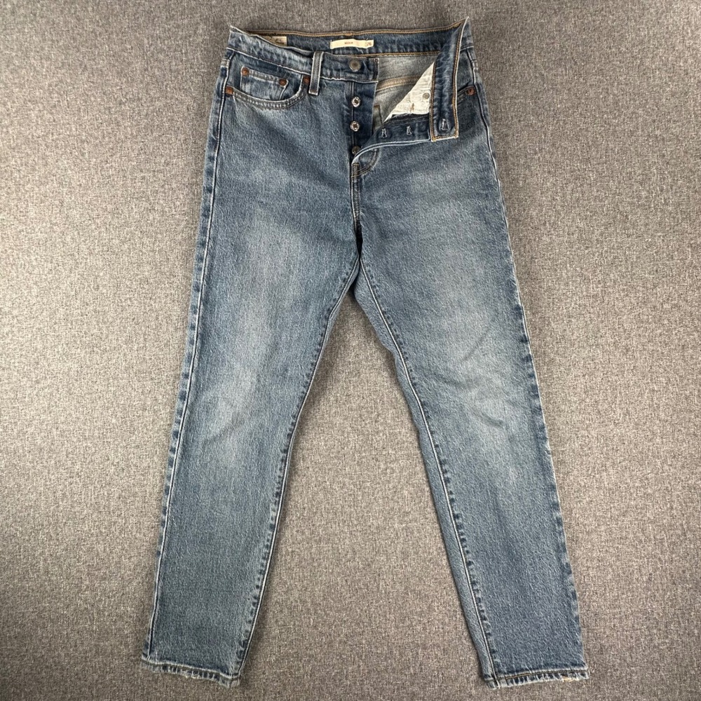 Levi's Jeans Women 26 Wedgie Straight Blue High Rise Button Fly EXCELLENT